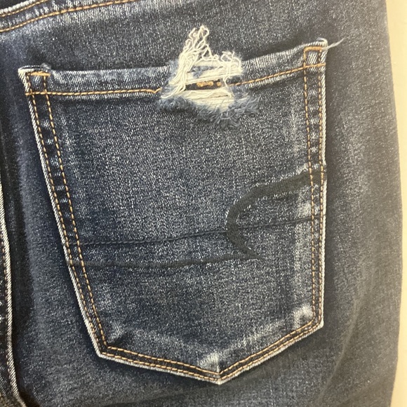 American Eagle Women’s Dark Wash Blue Super Hi Rise Jeggings - Picture 10 of 10